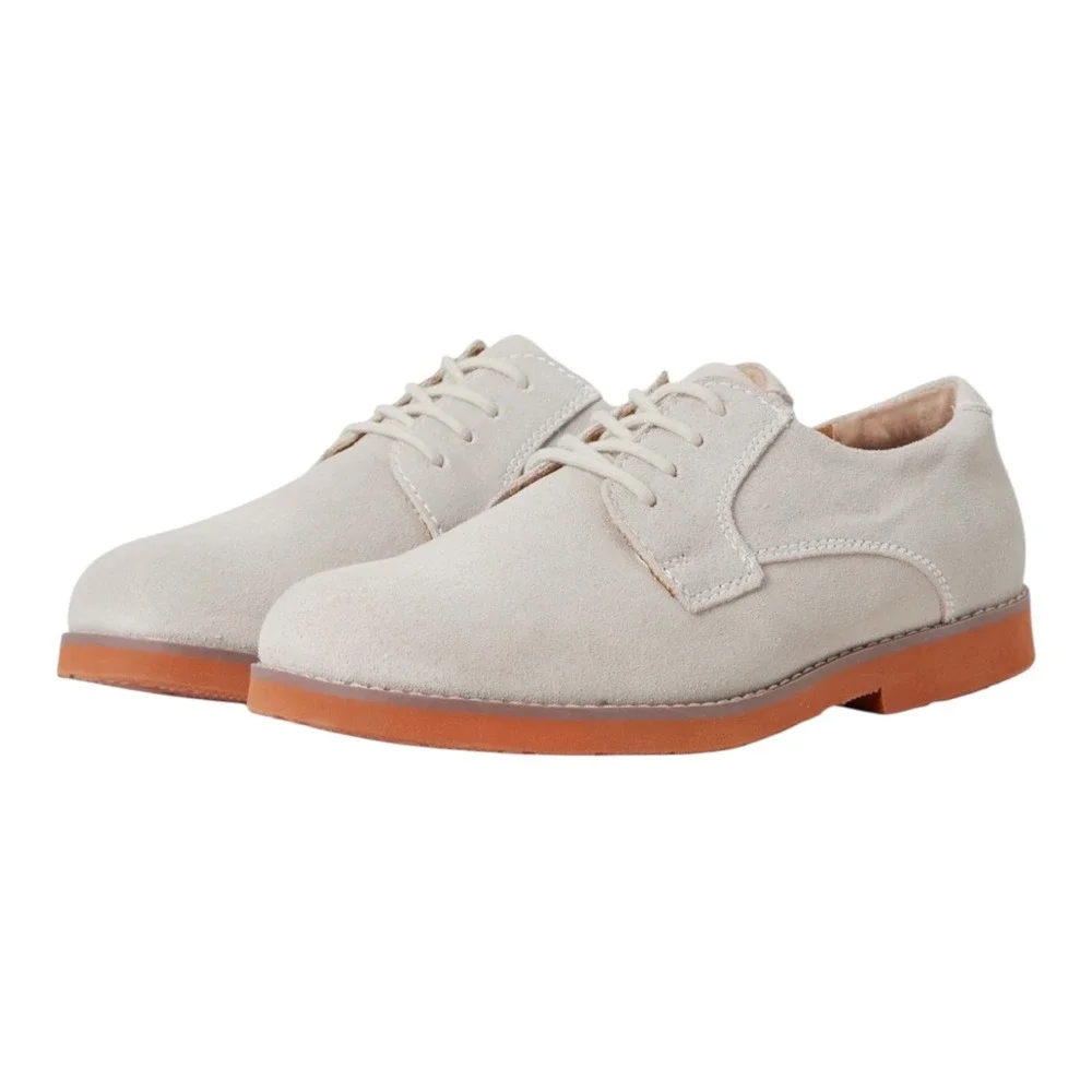 Florsheim‎ Kearney Jr. Boys White Suede Oxford Dress Shoes Size 10M Kids